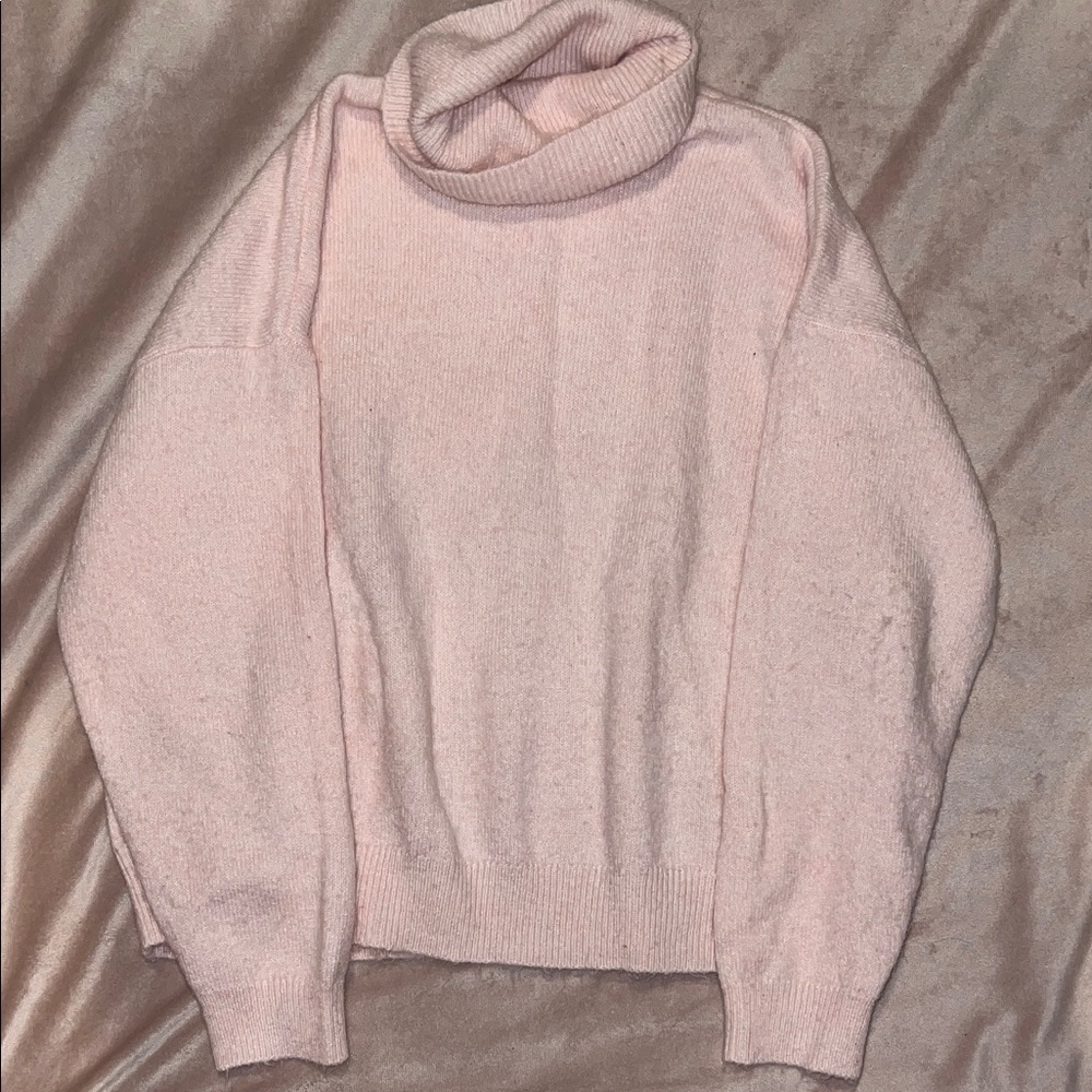 Elegant Pink Turtleneck Sweater
